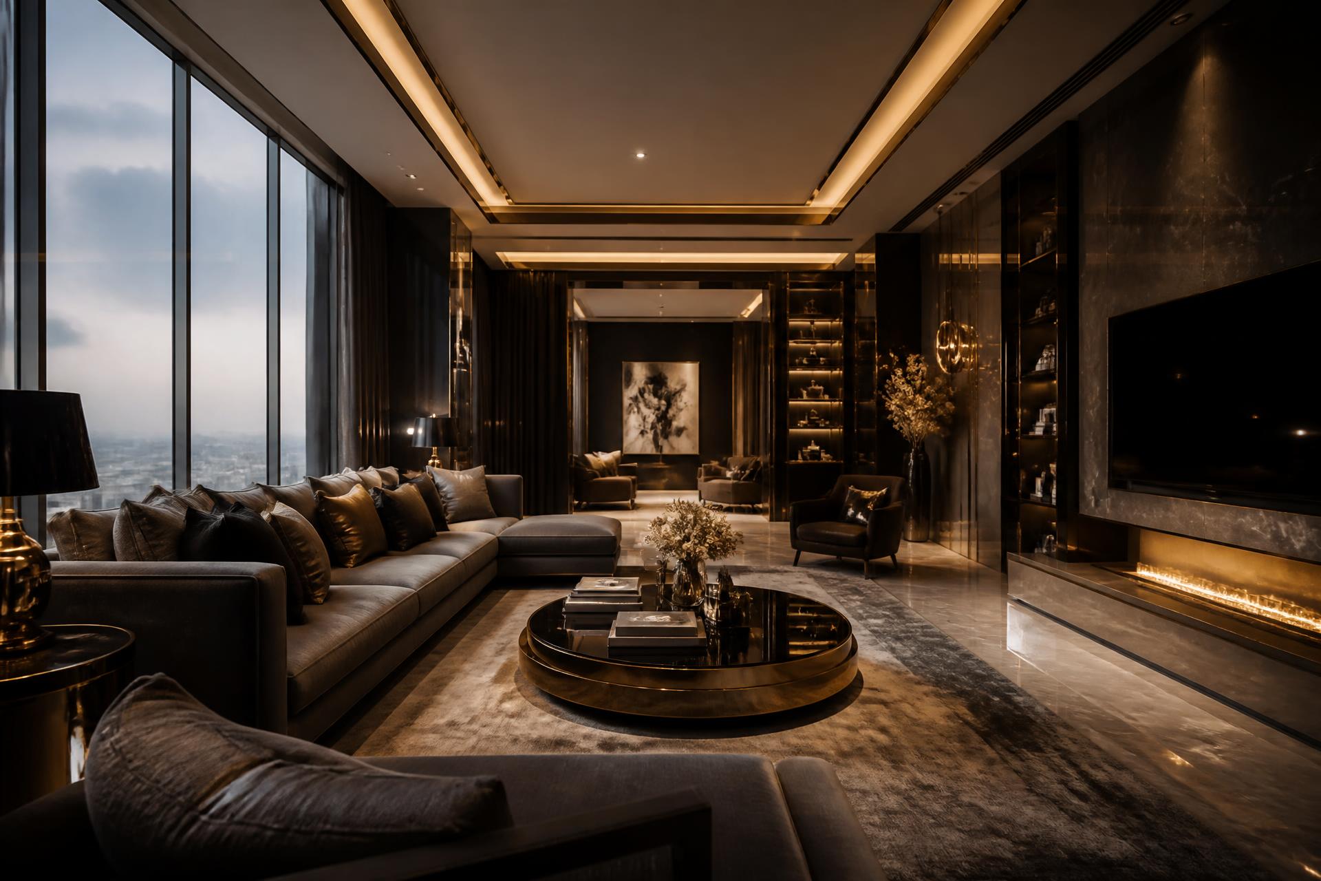 Luxury living room interior by Radhams Decorators